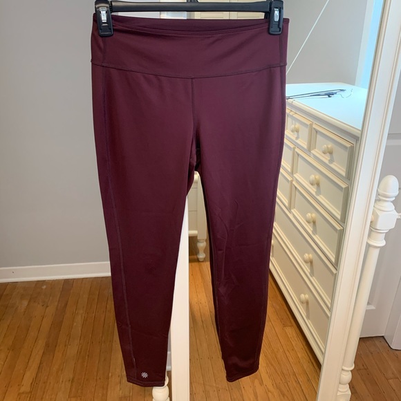 Athleta Full Length Burgundy Ombré Tights - Picture 2 of 6